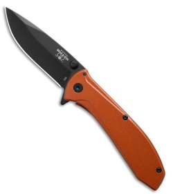 Bear & Son 4" Liner Lock Flipper Knife Copper Stainless Steel (2.8" Black)112ACR