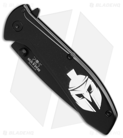 Bear & Son 4" Liner Lock Flipper Knife Spartan Stainless Steel(2.8" Black)112ACR