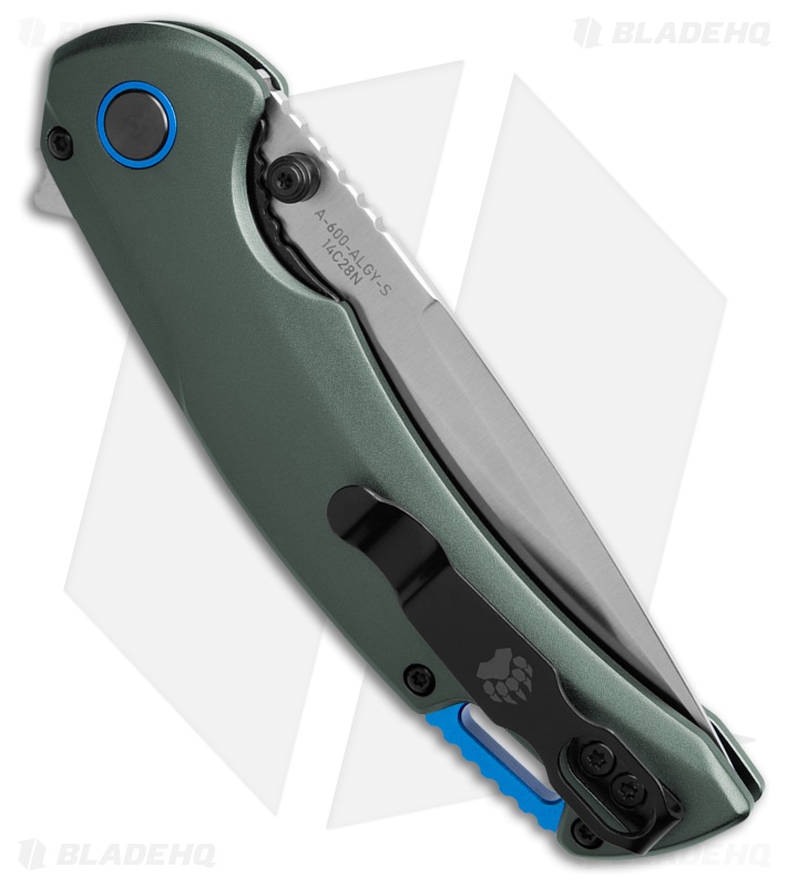 Bear & Son Loadout Liner Lock Gray & Blue Aluminun (3.75" Satin)