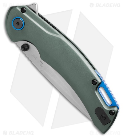 Bear & Son Loadout Liner Lock Gray & Blue Aluminun (3.75" Satin)