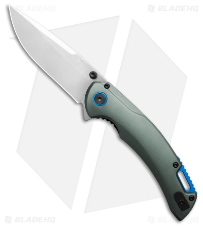 Bear & Son Loadout Liner Lock Gray & Blue Aluminun (3.75" Satin)