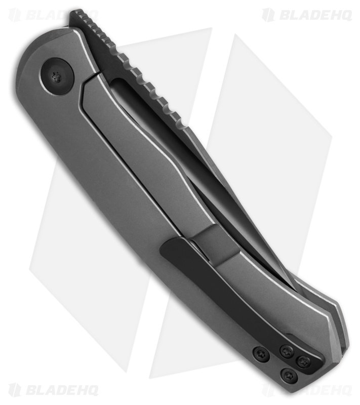 BergBlades Alpha Frame Lock Knife Titanium (3.75" DLC Satin)