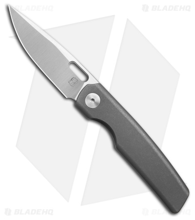 BergBlades Mini Sweeney Frame Lock Knife Dark SW/SB Titanium (2.9" Satin)