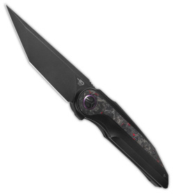 Bestech Knives Blind Fury Tanto Ti/Red Marble CF (3.6" Black Stonewash) BT2303E