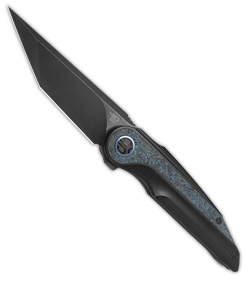 Bestech Knives Blind Fury Tanto Ti/Sky Blue CF Inlay (3.6" Black SW) BT2303D