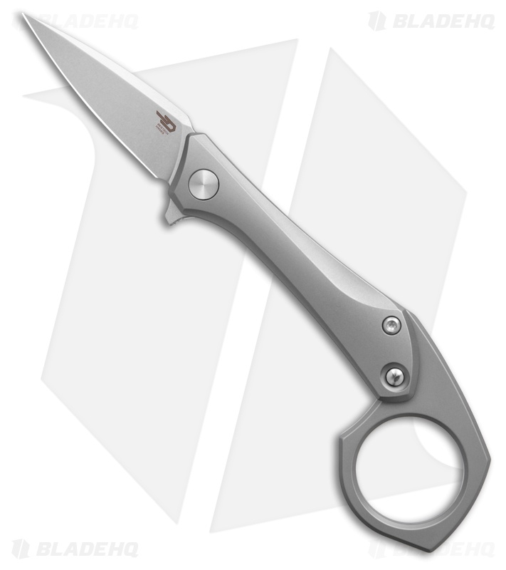 Bestech Knives Duci Frame Lock Knife Bead Blast Titanium (2" SW 20CV)