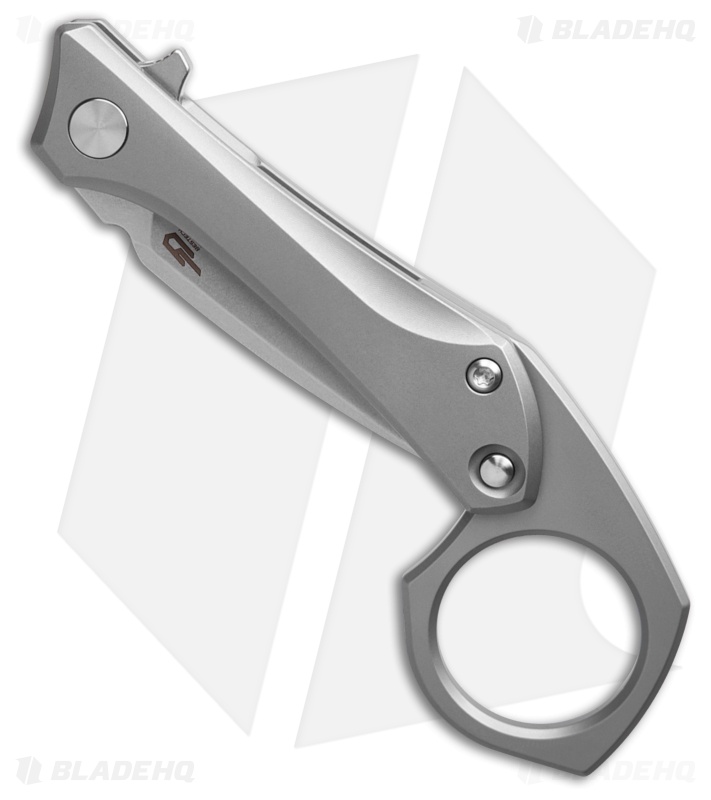 Bestech Knives Duci Frame Lock Knife Bead Blast Titanium (2" SW 20CV)