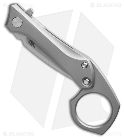 Bestech Knives Duci Frame Lock Knife Bead Blast Titanium (2" SW 20CV)