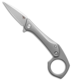 Bestech Knives Duci Frame Lock Knife Bead Blast Titanium (2" SW 20CV)