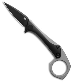 Bestech Knives Duci Frame Lock Knife Black PVD/BB Titanium (2" Black PVD 20CV)