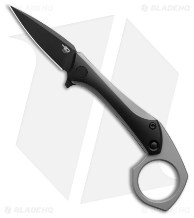 Bestech Knives Duci Frame Lock Knife Black PVD/BB Titanium (2" Black PVD 20CV)