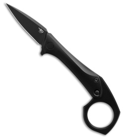 Bestech Knives Duci Frame Lock Knife Black PVD SW Ti (2" Black PVD SW 20CV)