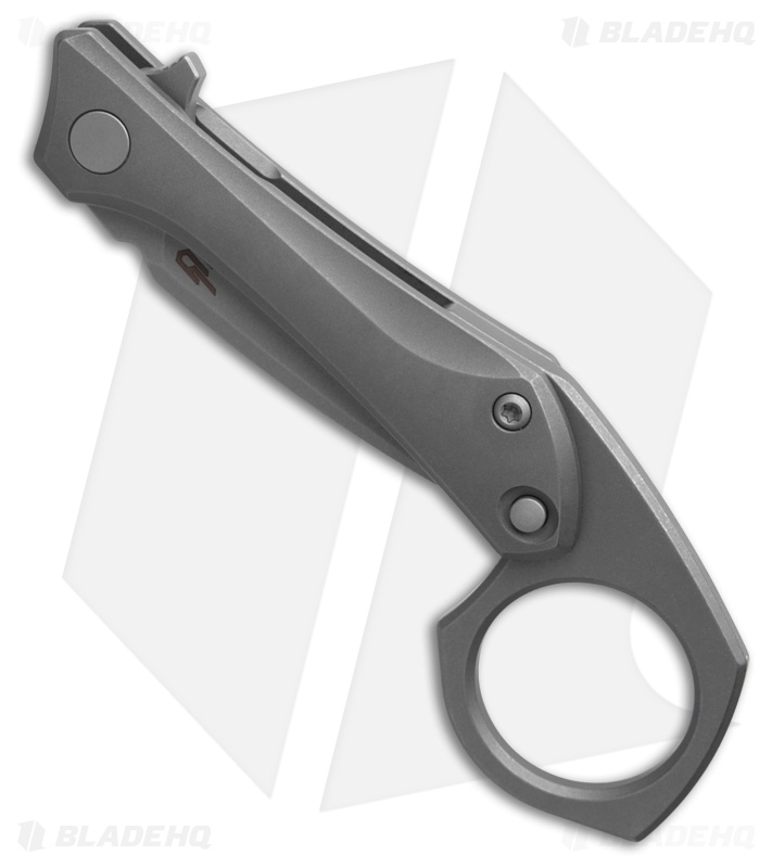 Bestech Knives Duci Frame Lock Knife Dark BB/SW Titanium (2" Dark BB/SW20CV)