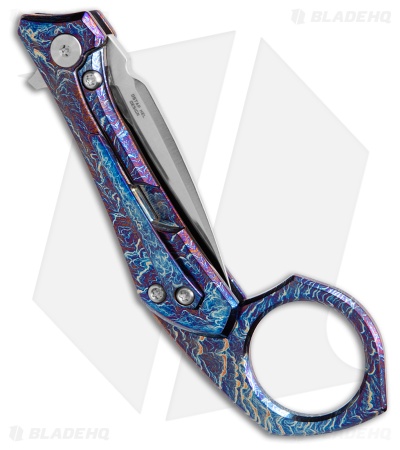 Bestech Knives Duci Frame Lock Knife Flamed Titanium (2" Satin 20CV)