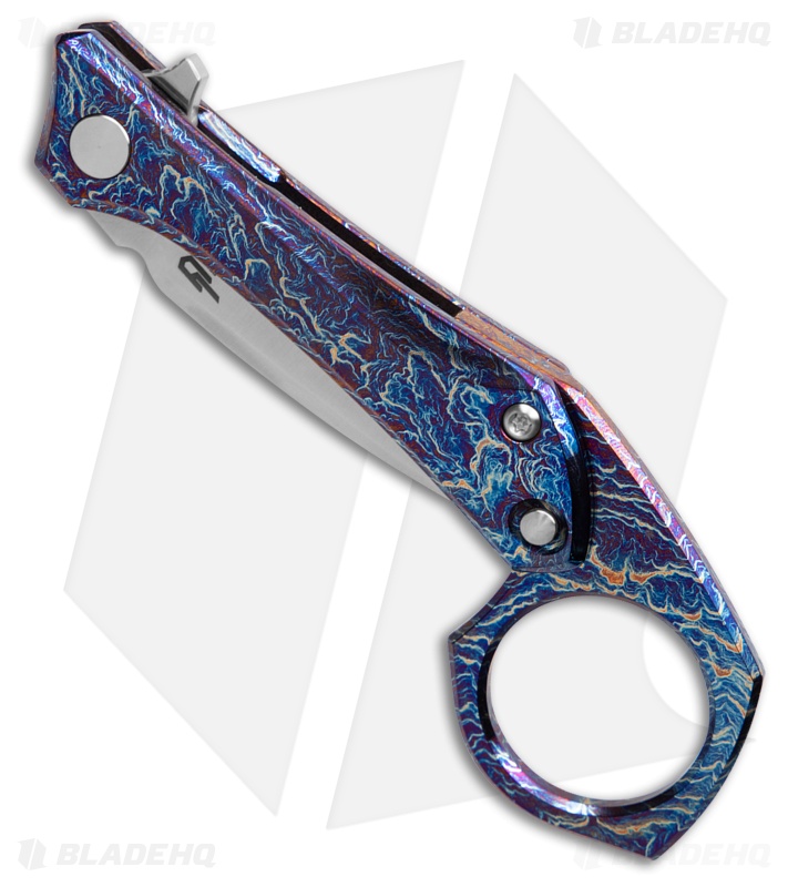 Bestech Knives Duci Frame Lock Knife Flamed Titanium (2" Satin 20CV)