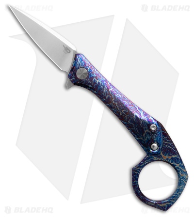 Bestech Knives Duci Frame Lock Knife Flamed Titanium (2" Satin 20CV)
