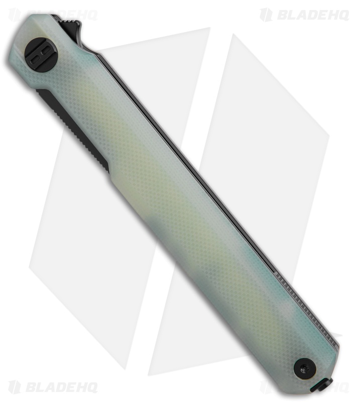 Bestech Knives Duoz Liner Lock Knife Jade G-10 (3.3" Black PVD)