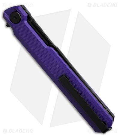 Bestech Knives Duoz Liner Lock Knife Purple G-10 (3.3" Black PVD)