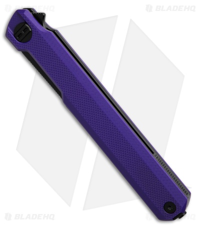 Bestech Knives Duoz Liner Lock Knife Purple G-10 (3.3" Black PVD)