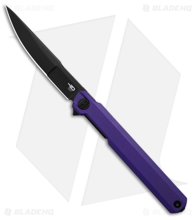 Bestech Knives Duoz Liner Lock Knife Purple G-10 (3.3" Black PVD)