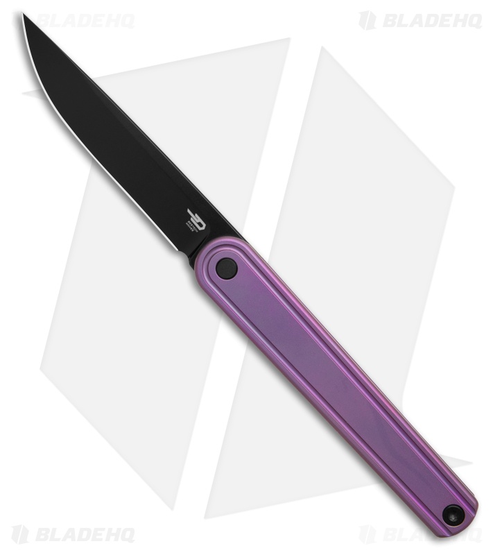 Bestech Knives Ink Liner Lock Knife Purple Titanium (3.1" Black)