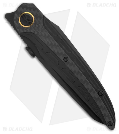 Bestech Knives Prydwen MagnaCut Frame Lock Knife Ti/ Carbon Fiber (3.6" Black)