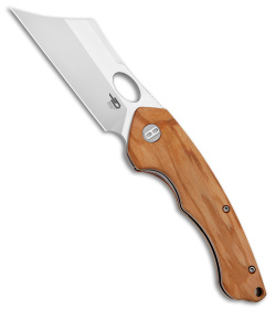 Bestech Knives Skirmish Liner Lock Knife Olivewood (3.25" Satin 154CM)BL06B