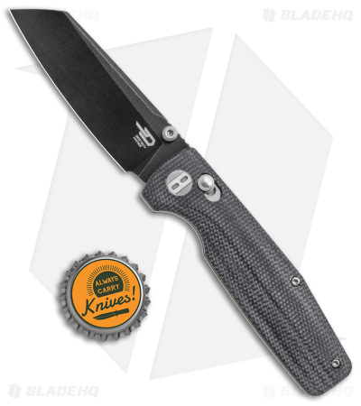 Bestech Knives Slasher Bar Lock Knife Black Micarta (3" Black D2) BG43A-2