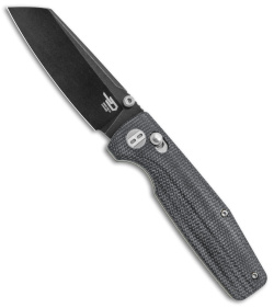 Bestech Knives Slasher Bar Lock Knife Black Micarta (3" Black D2) BG43A-2