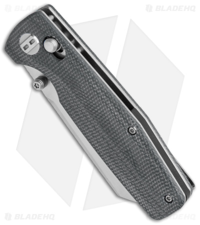 Bestech Knives Slasher Bar Lock Black Micarta (3" Stonewash D2) BG43A-1