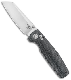 Bestech Knives Slasher Bar Lock Black Micarta (3" Stonewash D2) BG43A-1