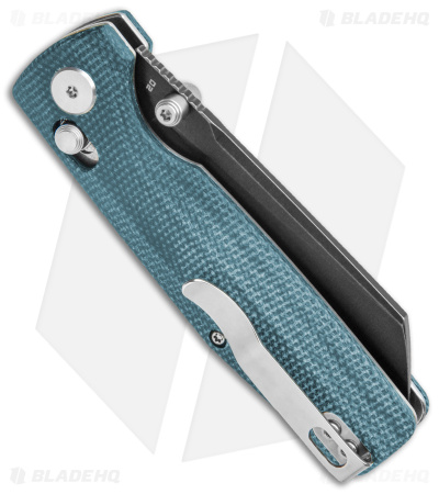 Bestech Knives Slasher Bar Lock Knife Blue Micarta (3" Black D2) BG43C-2