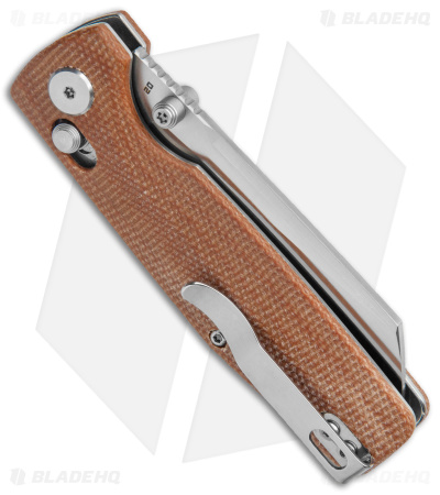 Bestech Knives Slasher Bar Lock Knife Natural Micarta (3" Satin D2) BG43D