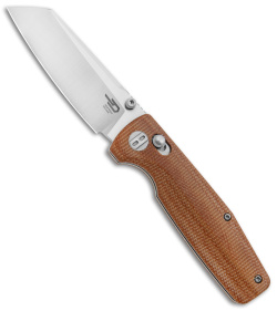 Bestech Knives Slasher Bar Lock Knife Natural Micarta (3" Satin D2) BG43D