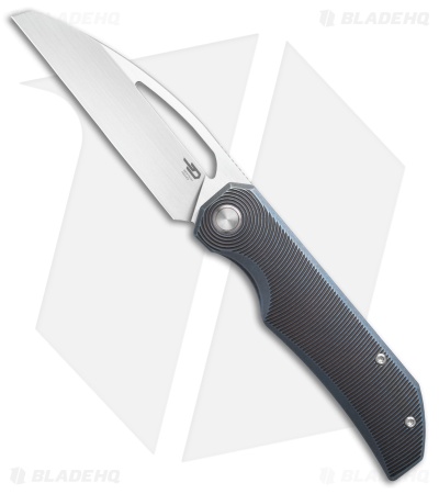 Bestech Knives TAIPAN Frame Lock Knife Blue Titanium (3.7" Satin) BT2503D