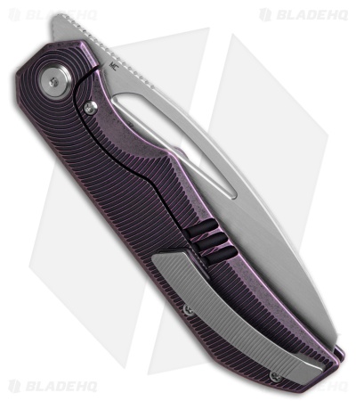 Bestech Knives TAIPAN Frame Lock Knife Purple Titanium (3.7" Satin) BT2503H