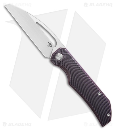 Bestech Knives TAIPAN Frame Lock Knife Purple Titanium (3.7" Satin) BT2503H