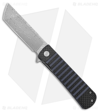 Bestech Knives Titan Liner Lock Knife Blue/G-10 CF (3" Damascus) BL05A