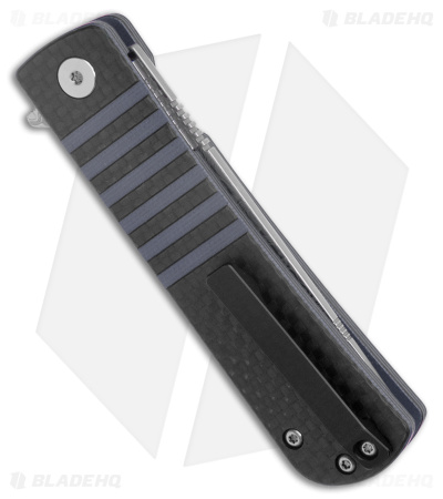 Bestech Knives Titan Liner Lock Knife Blue/G-10 CF (3" Damascus) BL05A