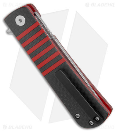 Bestech Knives Titan Liner Lock Knife Red/G-10 CF (3" Damascus) BL05B