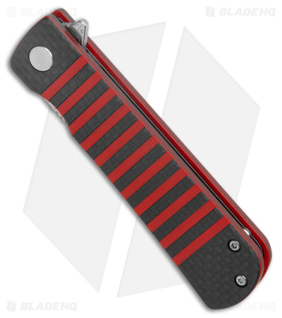 Bestech Knives Titan Liner Lock Knife Red/G-10 CF (3" Damascus) BL05B