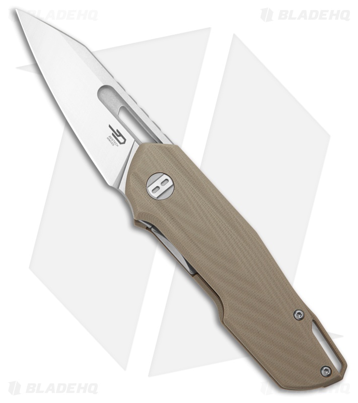 Bestech Knives Toddler Liner Lock Knife Beige G-10 (3" Satin/SW) BG64C