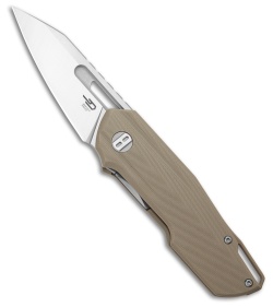 Bestech Knives Toddler Liner Lock Knife Beige G-10 (3" Satin/SW) BG64C