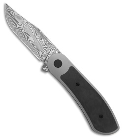 Bestech Knives Vestige Frame Lock Knife BB Ti + Black Camo CF (3.5" Damasteel)
