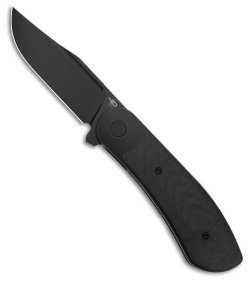 Bestech Knives Vestige Frame Lock Knife Black SW Ti + CF (3.5" Black SW)