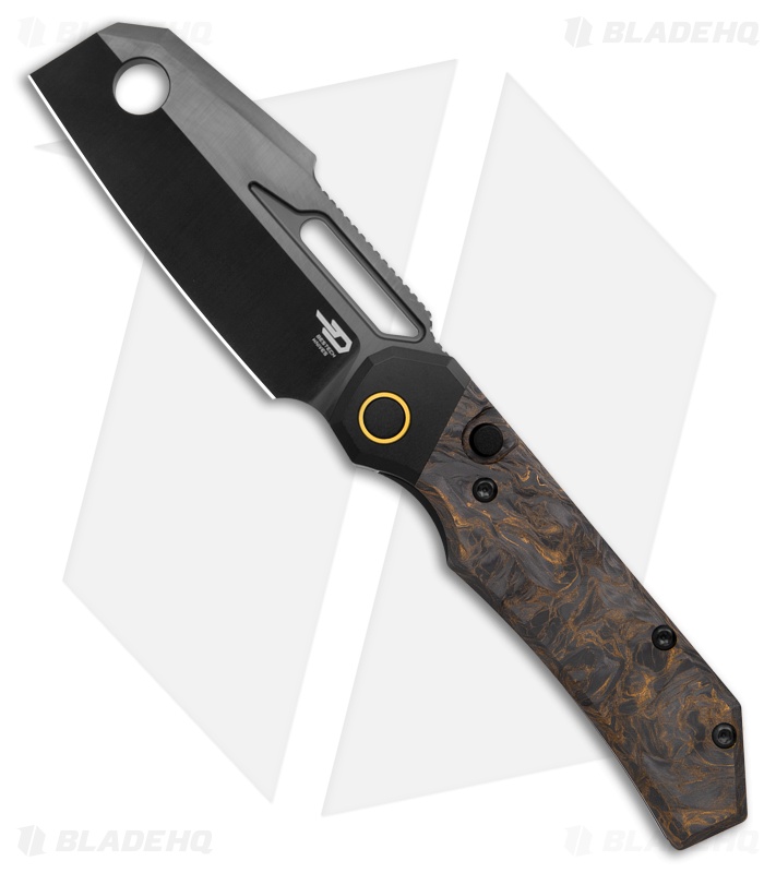 Bestech Nyrrdreki Button Frame Lock Knife Ti/Dark Matter Gold FC (3.1" DLC)