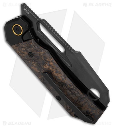 Bestech Nyrrdreki Button Frame Lock Knife Ti/Dark Matter Gold FC (3.1" DLC)