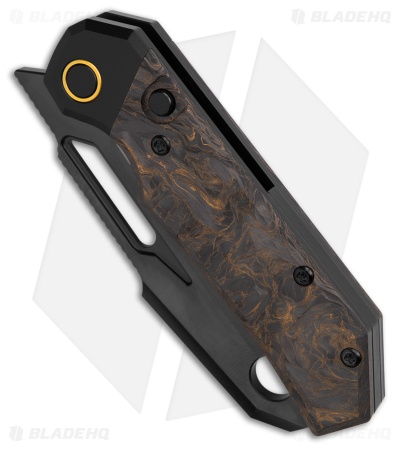Bestech Nyrrdreki Button Frame Lock Knife Ti/Dark Matter Gold FC (3.1" DLC)