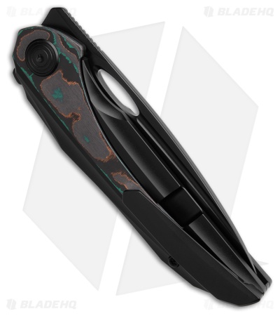 Bestech Senu Frame Lock Knife Black PVD Titanium + CamoCarbon (3.5" Black PVD)
