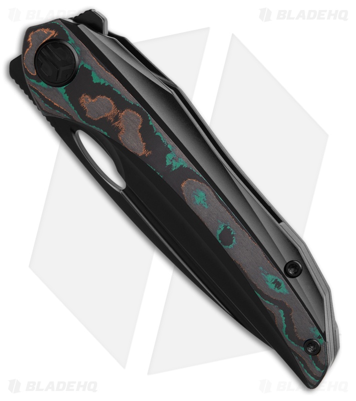 Bestech Senu Frame Lock Knife Black PVD Titanium + CamoCarbon (3.5" Black PVD)